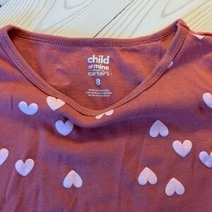 Child of Mine by Carter's Heart Print Top Size 8 For Kids
